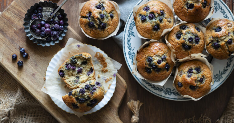 Muffins aux myrtilles (vegan)