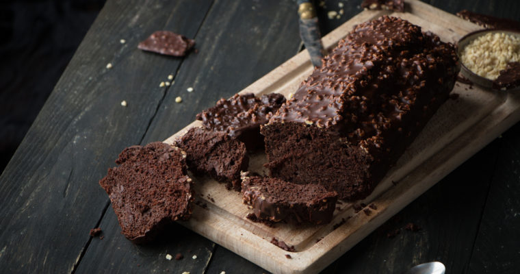 Cake ultra chocolat glaçage rocher