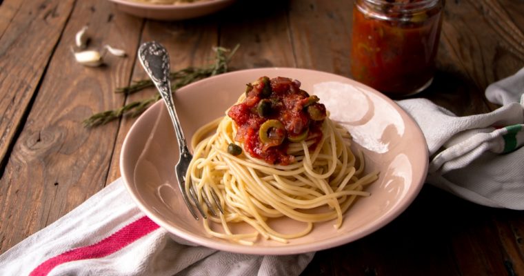 Spaghettis à la puttanesca