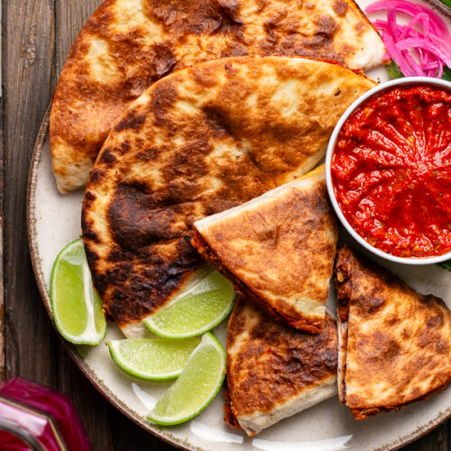 Quesadillas aux haricots rouges