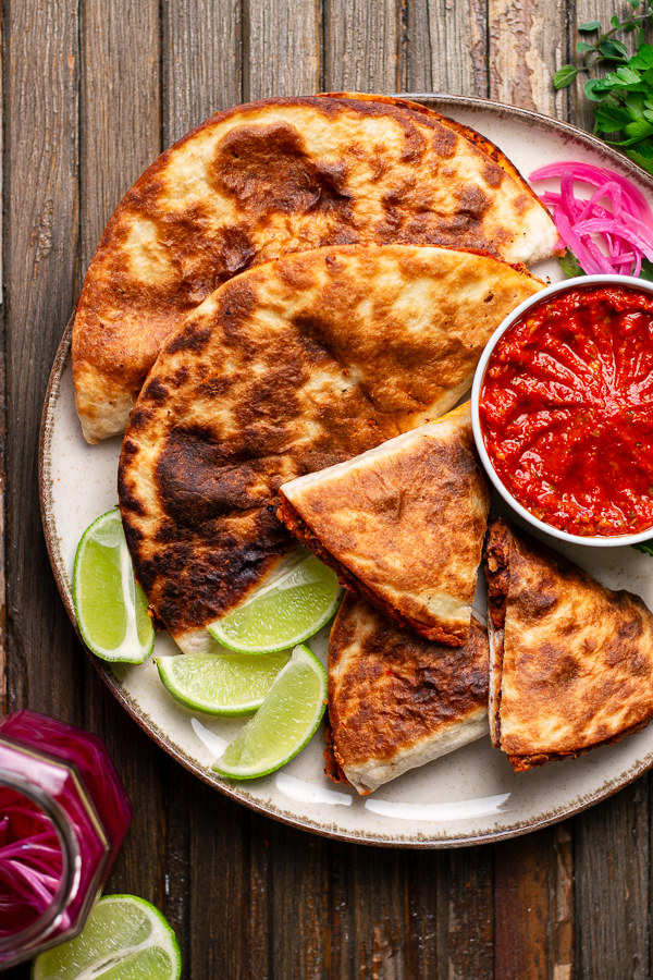 Quesadillas aux haricots rouges